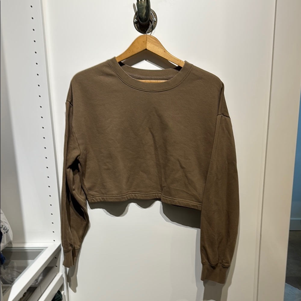 GAP Brown Cropped Sweatshirt